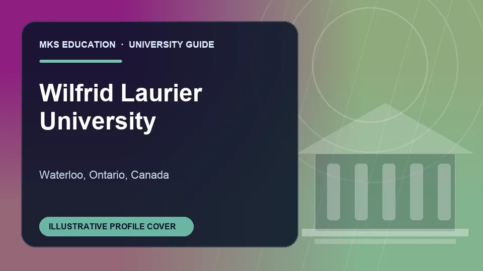 Illustrative MKS Education profile cover for Wilfrid Laurier University in Canada