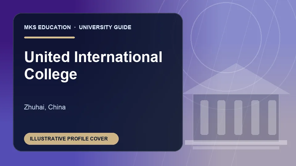 Illustrative MKS Education profile cover for United International College in China