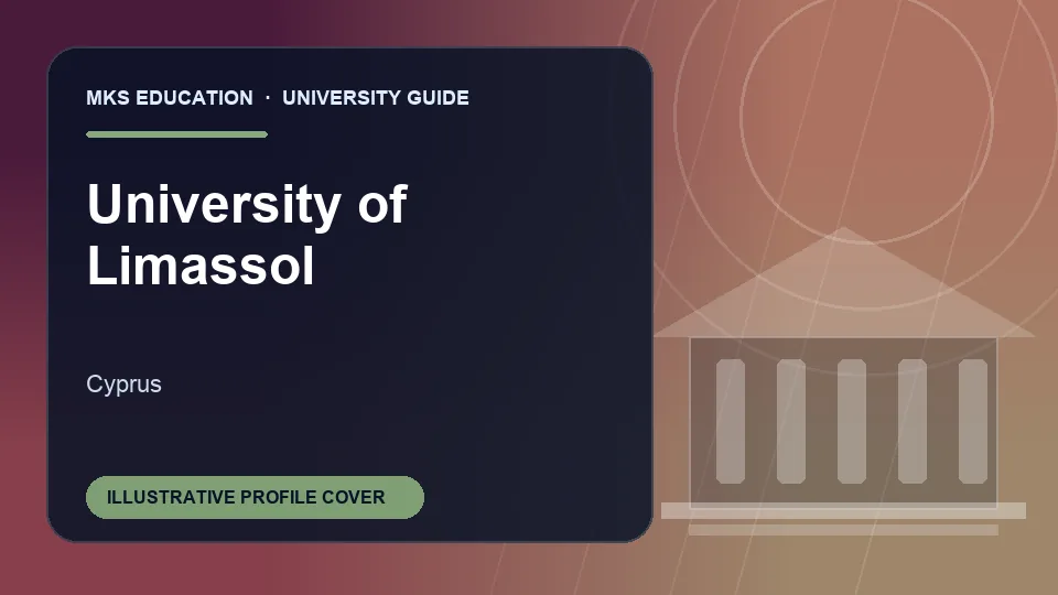 Illustrative MKS Education profile cover for University of Limassol in Cyprus