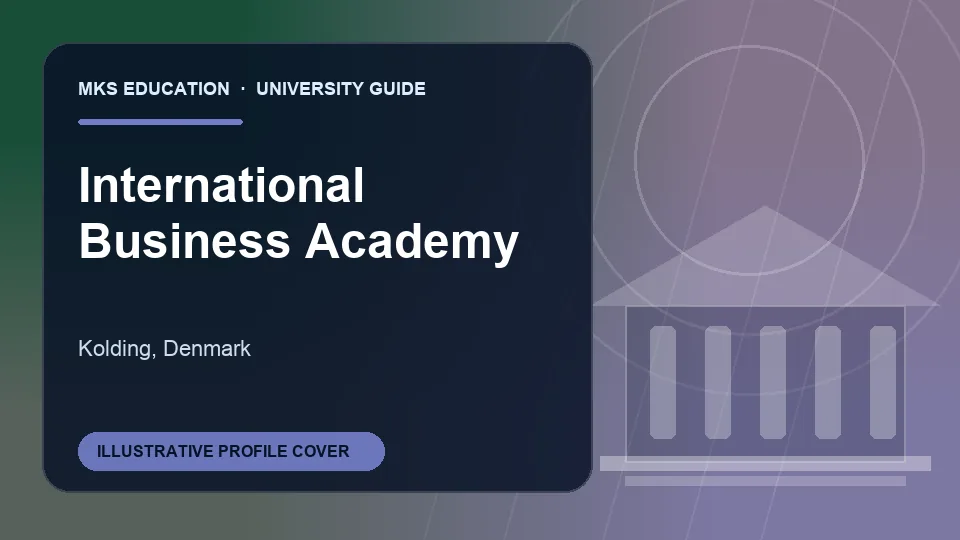 Illustrative MKS Education profile cover for International Business Academy in Denmark