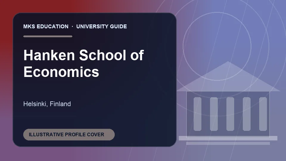 Illustrative MKS Education profile cover for Hanken School of Economics in Finland