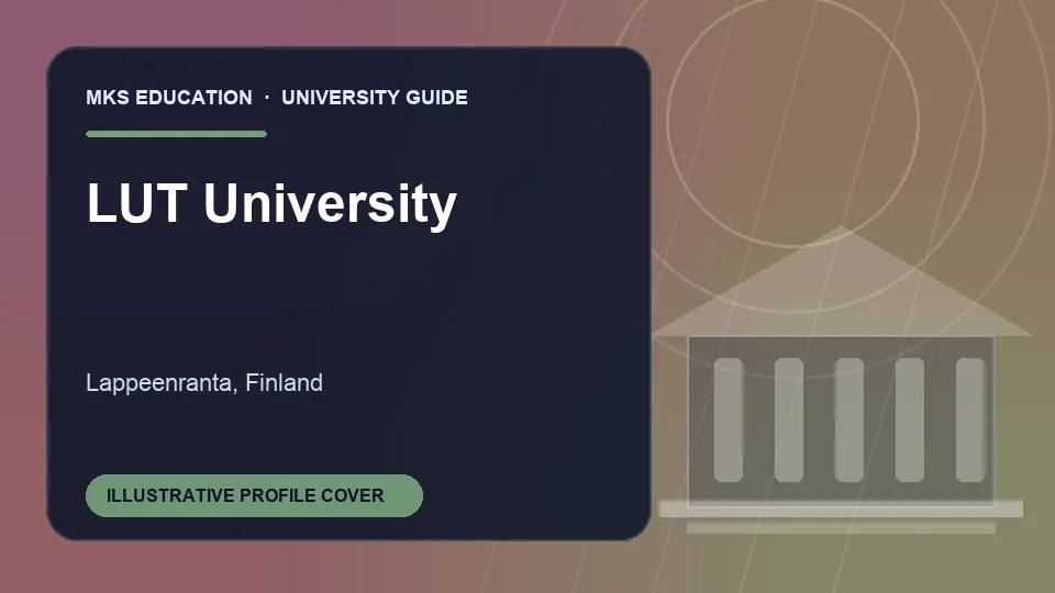Illustrative MKS Education profile cover for LUT University in Finland