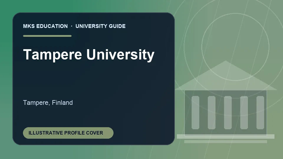Illustrative MKS Education profile cover for Tampere University in Finland