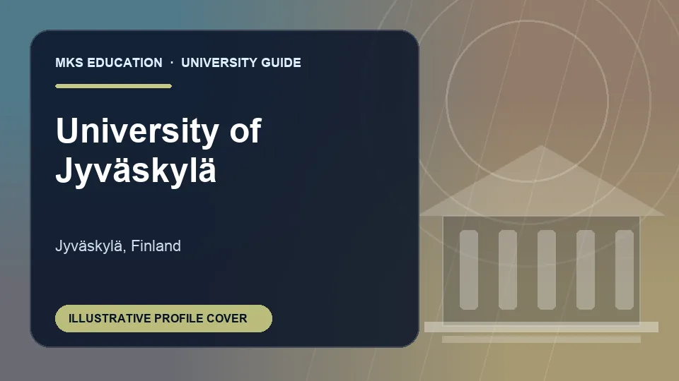 Illustrative MKS Education profile cover for University of Jyvu00e4skylu00e4 in Finland
