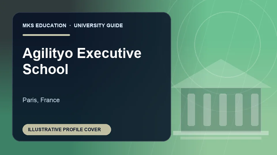 Illustrative MKS Education profile cover for Agilityo Executive School in France