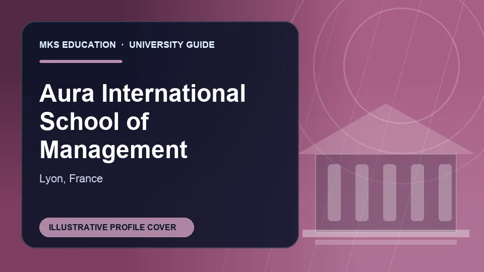 Illustrative MKS Education profile cover for Aura International School of Management in France
