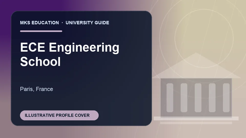 Illustrative MKS Education profile cover for ECE Engineering School in France