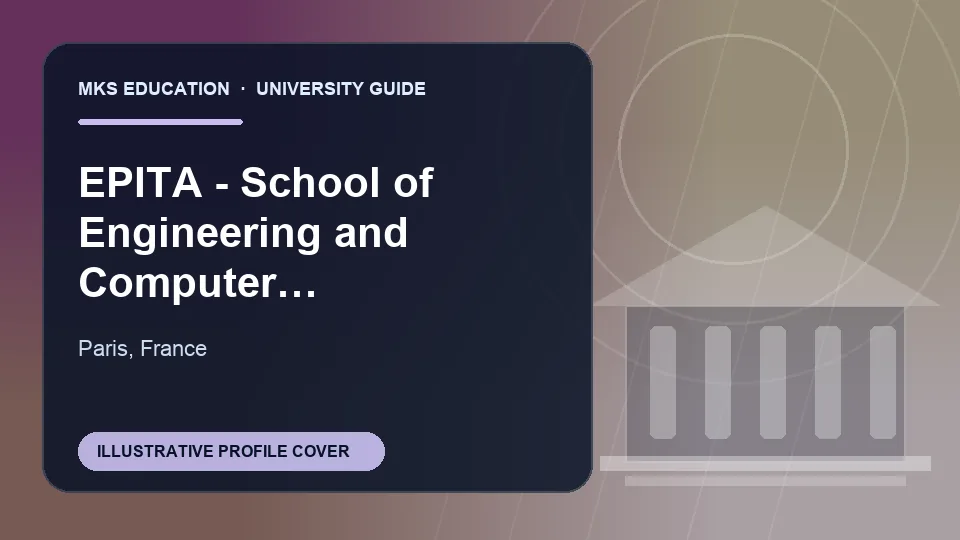 Illustrative MKS Education profile cover for EPITA - School of Engineering and Computer Science in France