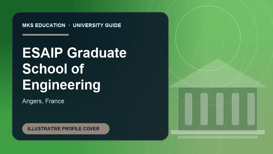 Illustrative MKS Education profile cover for ESAIP Graduate School of Engineering in France