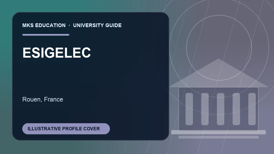 Illustrative MKS Education profile cover for ESIGELEC in France