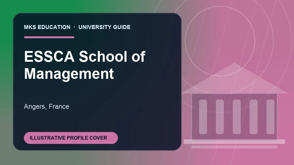 Illustrative MKS Education profile cover for ESSCA School of Management in France