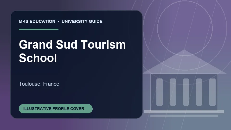 Illustrative MKS Education profile cover for Grand Sud Tourism School in France