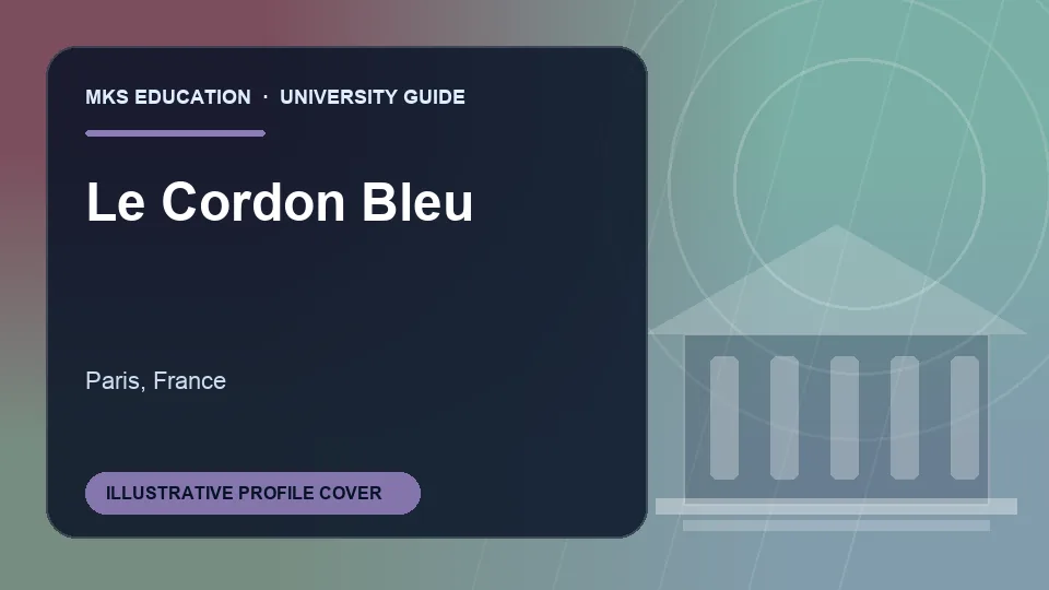 Illustrative MKS Education profile cover for Le Cordon Bleu in France