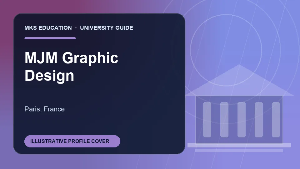Illustrative MKS Education profile cover for MJM Graphic Design in France