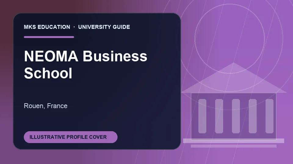 Illustrative MKS Education profile cover for NEOMA Business School in France
