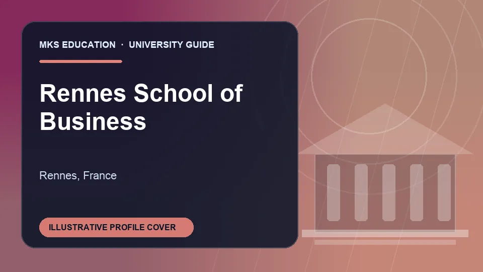 Illustrative MKS Education profile cover for Rennes School of Business in France