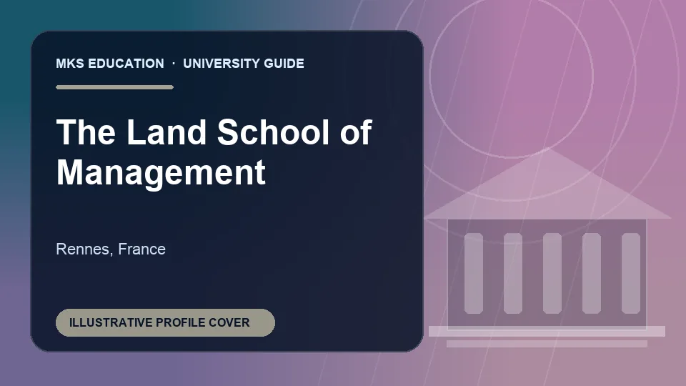 Illustrative MKS Education profile cover for The Land School of Management in France