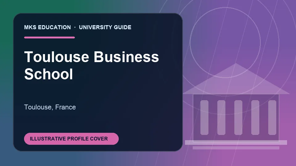 Illustrative MKS Education profile cover for Toulouse Business School in France