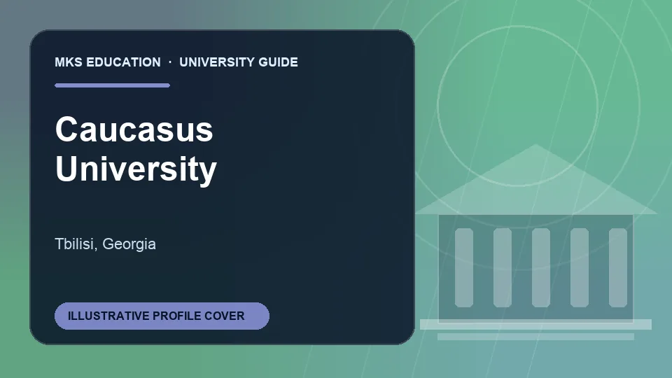 Illustrative MKS Education profile cover for Caucasus University in Georgia