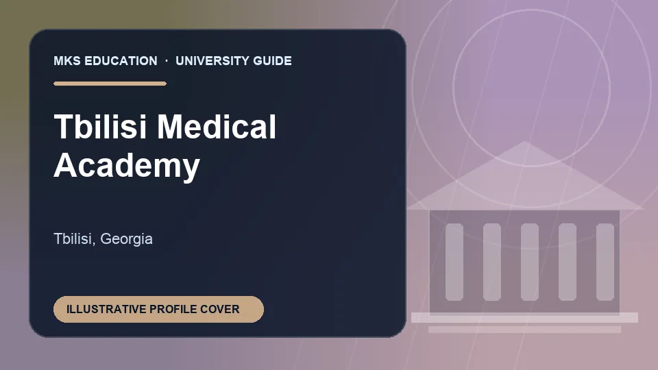 Illustrative MKS Education profile cover for Petre Shotadze Tbilisi Medical Academy in Georgia