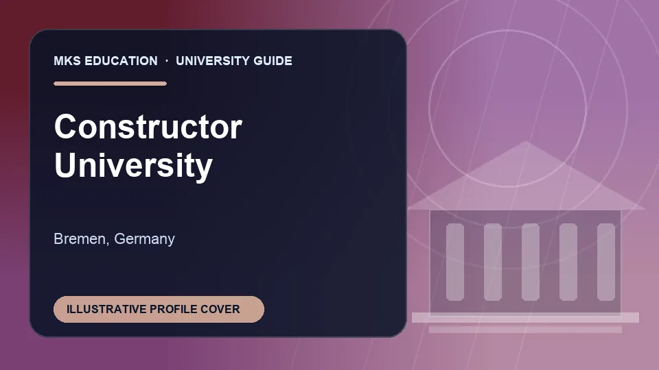Illustrative MKS Education profile cover for Constructor University in Germany