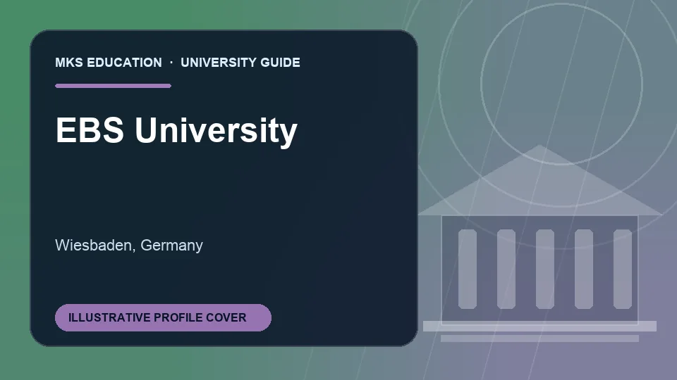 Illustrative MKS Education profile cover for EBS University in Germany
