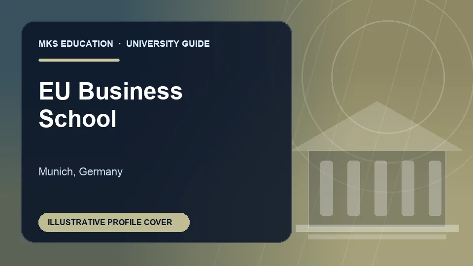 Illustrative MKS Education profile cover for EU Business School in Germany