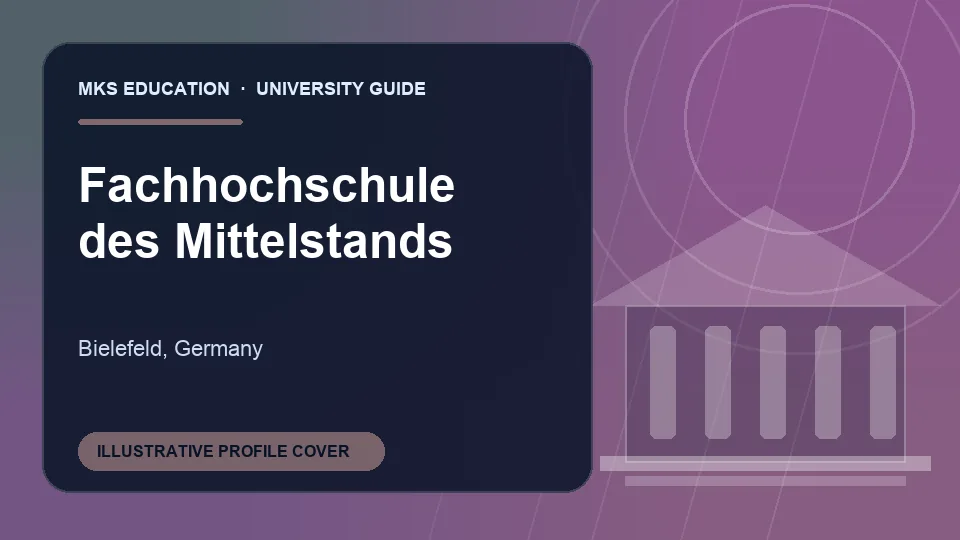 Illustrative MKS Education profile cover for Fachhochschule des Mittelstands in Germany