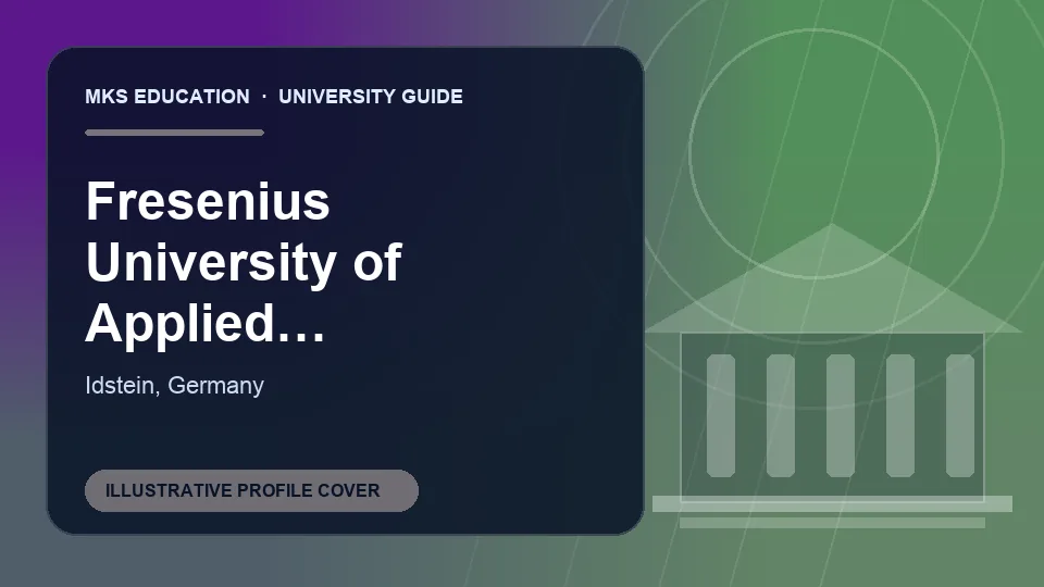 Illustrative MKS Education profile cover for Fresenius University of Applied Sciences in Germany