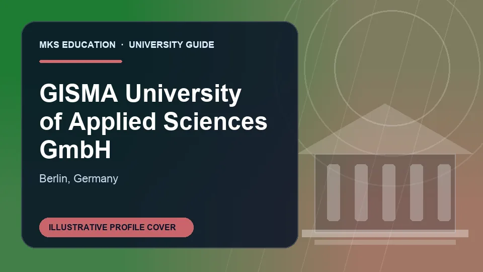 Illustrative MKS Education profile cover for GISMA University of Applied Sciences GmbH in Germany