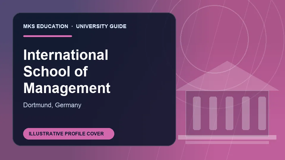 Illustrative MKS Education profile cover for International School of Management in Germany