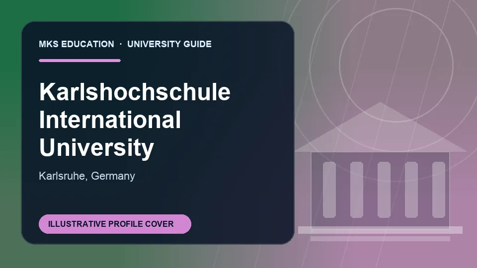 Illustrative MKS Education profile cover for Karlshochschule International University in Germany