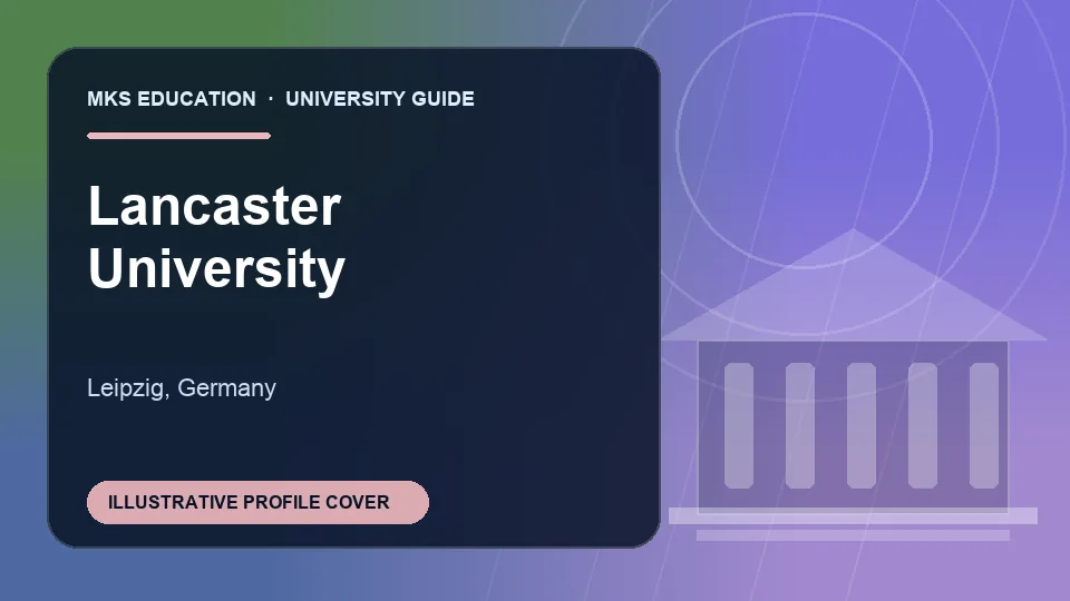Illustrative MKS Education profile cover for Lancaster University in Germany