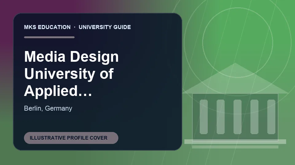 Illustrative MKS Education profile cover for Media Design University of Applied Sciences in Germany