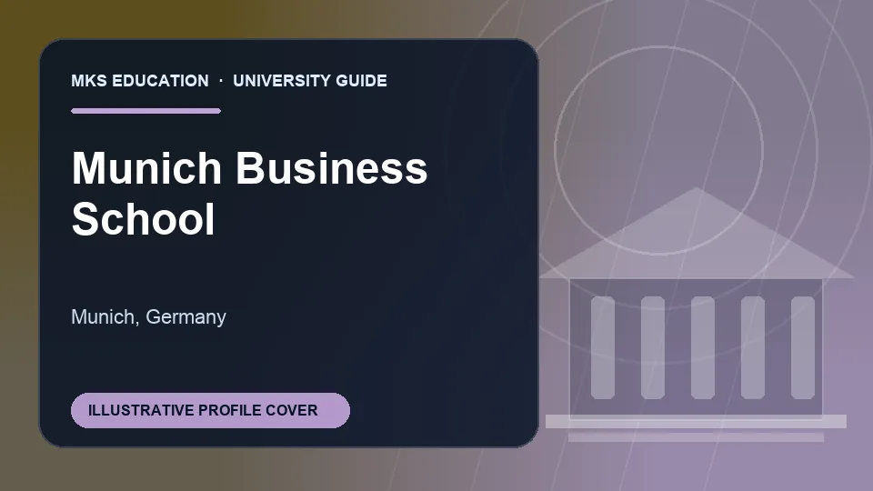 Illustrative MKS Education profile cover for Munich Business School in Germany