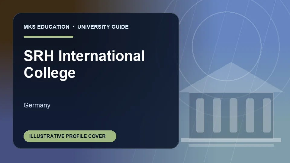 Illustrative MKS Education profile cover for SRH International College in Germany