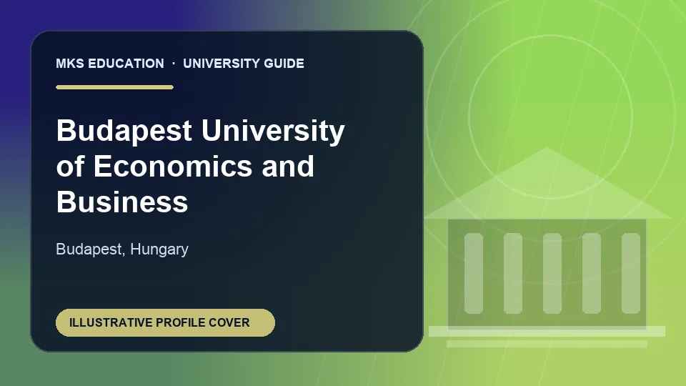 Illustrative MKS Education profile cover for Budapest University of Economics and Business in Hungary