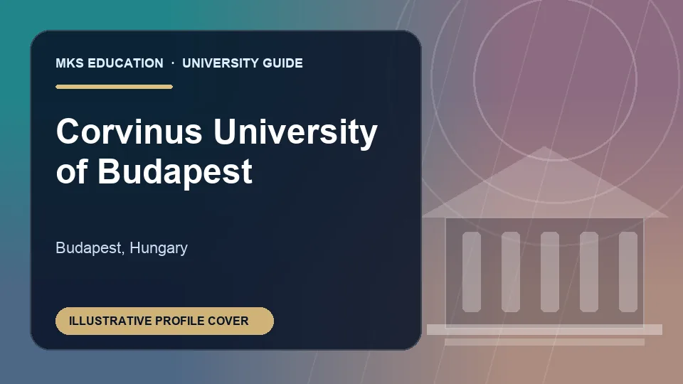 Illustrative MKS Education profile cover for Corvinus University of Budapest in Hungary