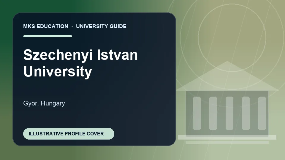 Illustrative MKS Education profile cover for Szechenyi Istvan University in Hungary
