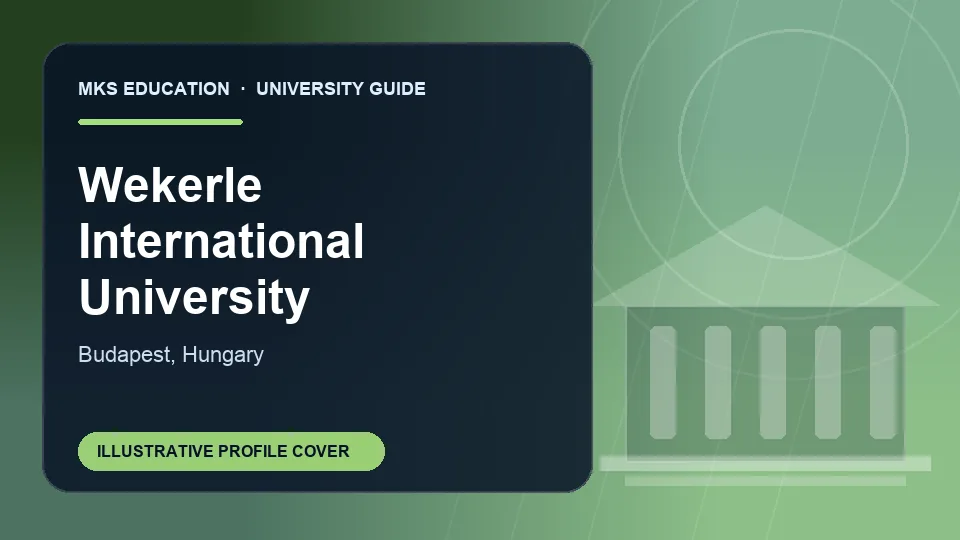 Illustrative MKS Education profile cover for Wekerle International University in Hungary