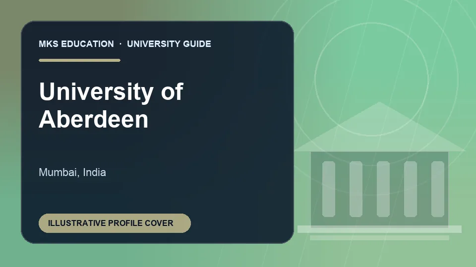 Illustrative MKS Education profile cover for University of Aberdeen Mumbai in India
