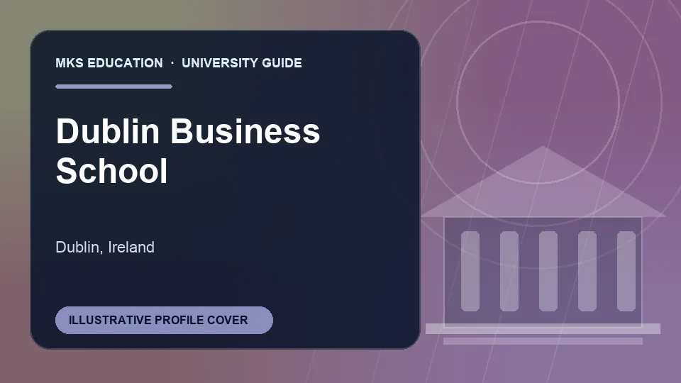 Illustrative MKS Education profile cover for Dublin Business School in Ireland