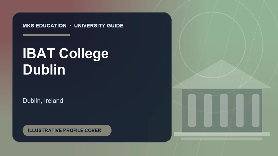 Illustrative MKS Education profile cover for IBAT College Dublin in Ireland