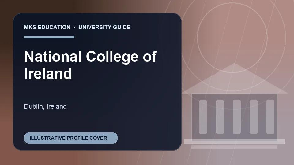 Illustrative MKS Education profile cover for National College of Ireland in Ireland