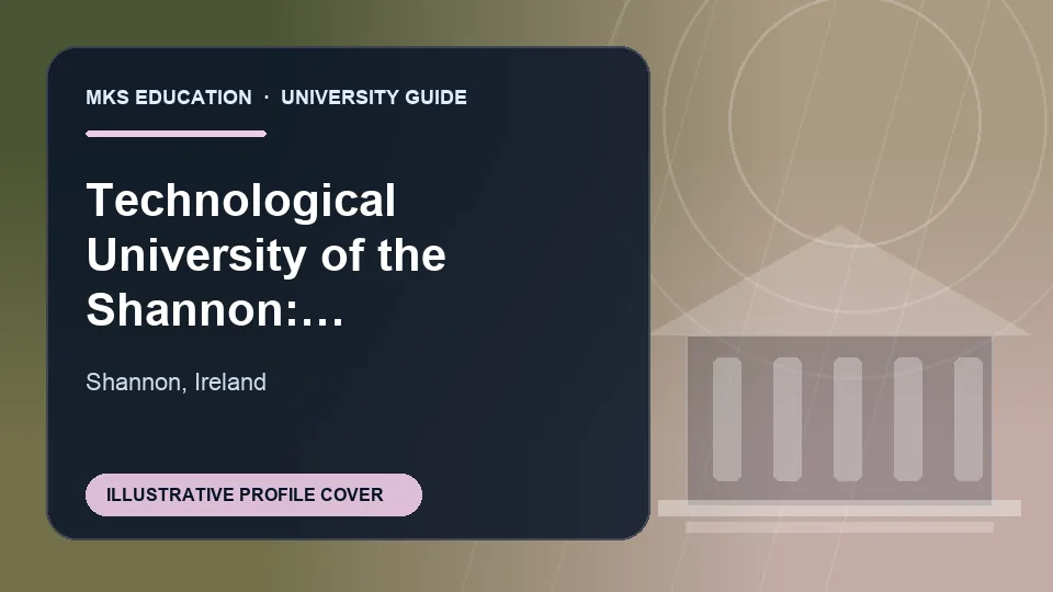 Illustrative MKS Education profile cover for Technological University of the Shannon: Midlands Midwest in Ireland