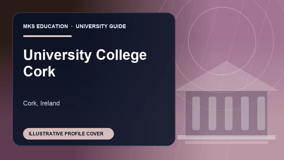 Illustrative MKS Education profile cover for University College Cork in Ireland