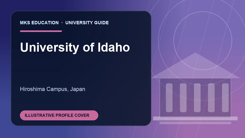 Illustrative MKS Education profile cover for University of Idaho in Japan