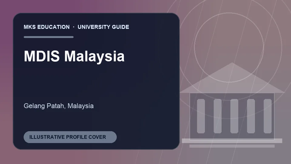 Illustrative MKS Education profile cover for MDIS Malaysia in Malaysia