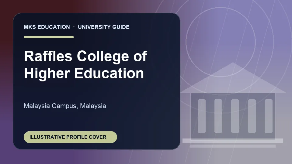 Illustrative MKS Education profile cover for Raffles College of Higher Education in Malaysia