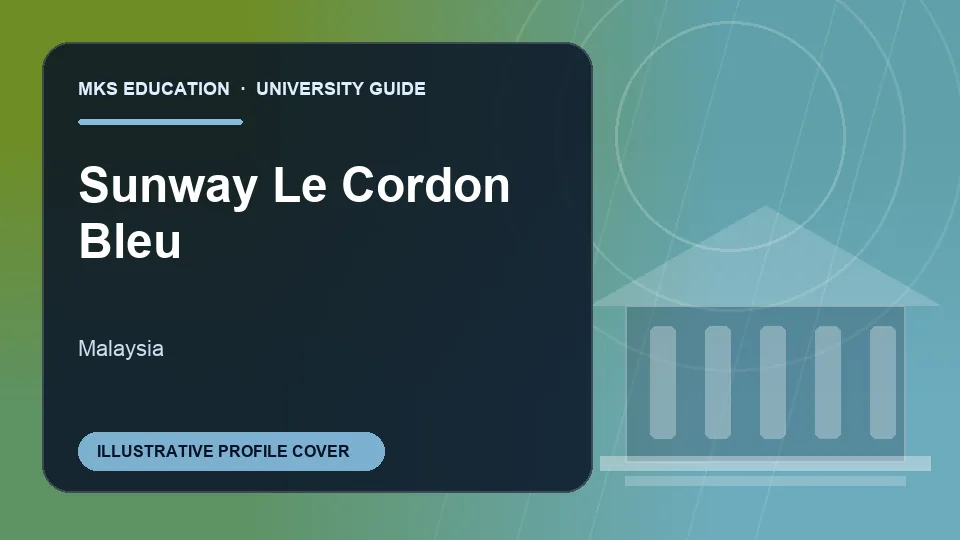 Illustrative MKS Education profile cover for Sunway Le Cordon Bleu in Malaysia